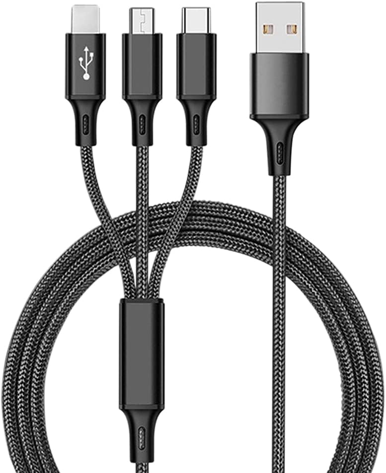 Pro USB 3in1 Multi Cable Compatible with Nokia 9 PureView Data Universal Extra Strength for Fast Quick Charging Speeds! (Black)