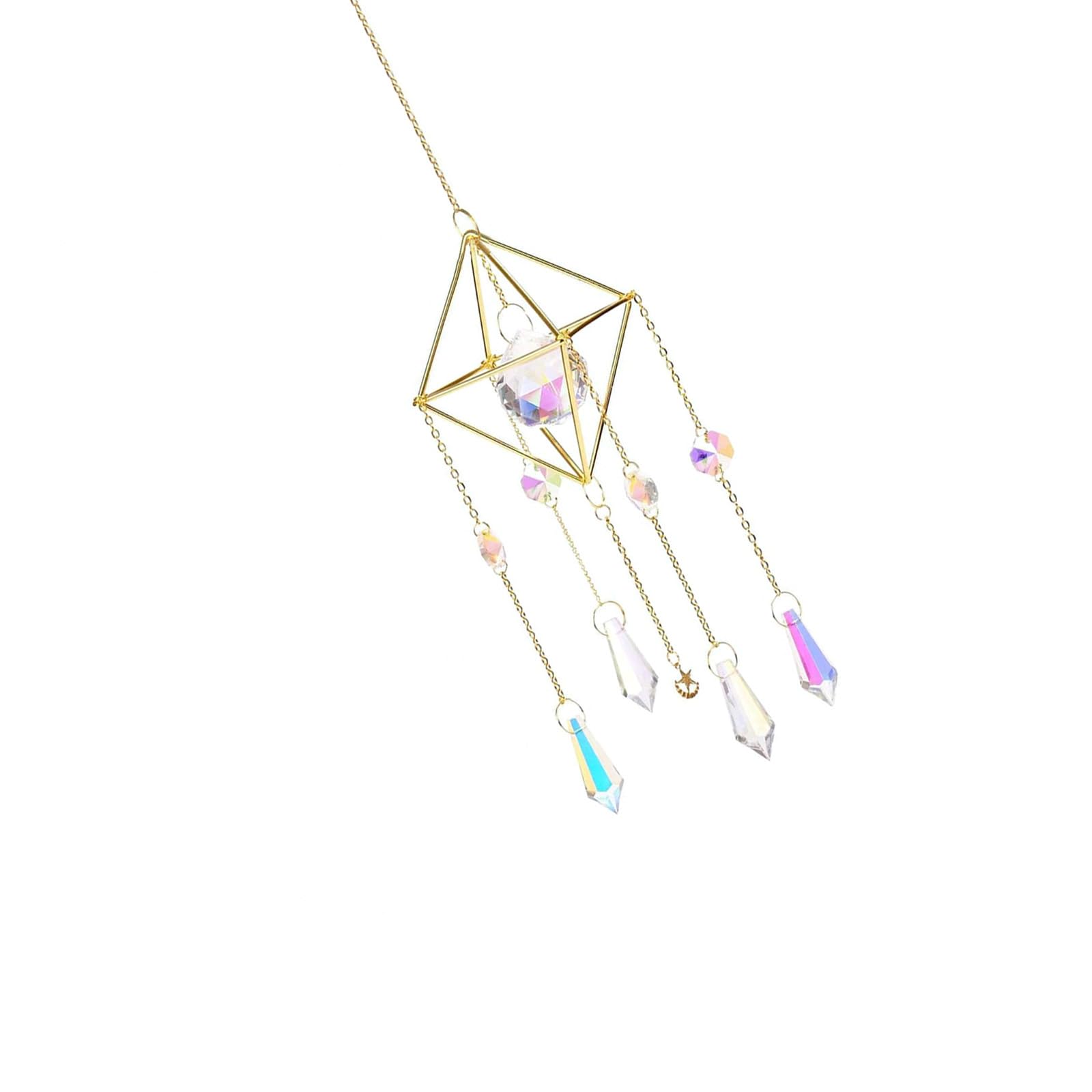 Jazuaiao Crystal Suncatchers Window Hanging Ornament Windchimes Pendants for Indoor and Garden Outside Wedding Parties Decors Suncatchers Hanging Ornament