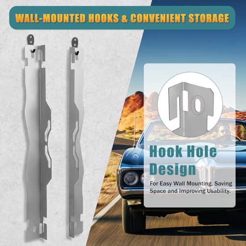 Image of Wheel Alignment Tool with 2 Tape Measures, Stainless Steel Toe Alignment Tool Plates, Heavy Duty Toe Plates Wheel Alignment kit for Car, Truck and and SUVs, Silver