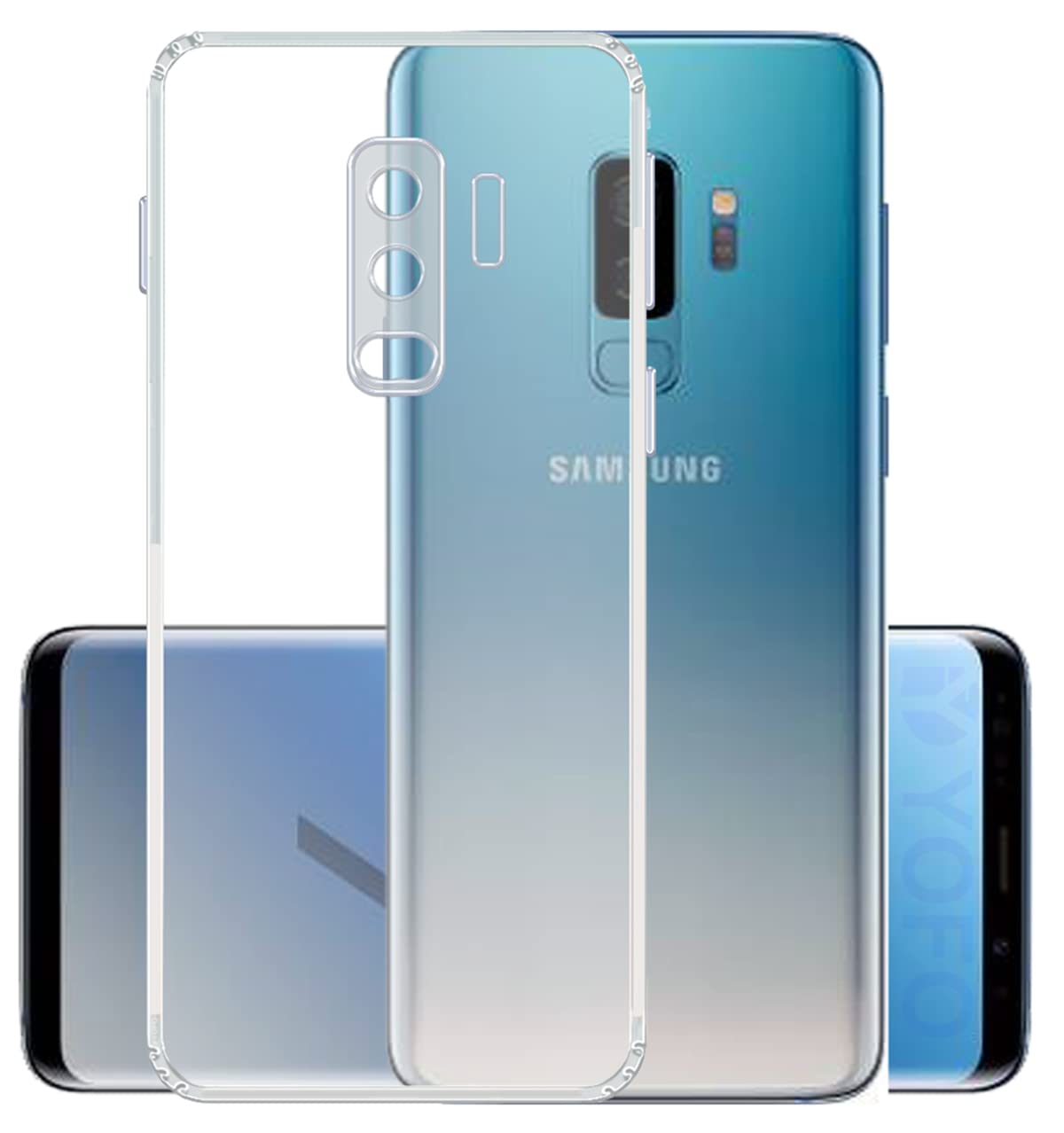 YOFO Silicone Back Cover for Samsung S9 Plus (Transparent) Camera Protection with Dust Plug (B08VD8B4DH) Amazon Price History, Amazon Price Tracker