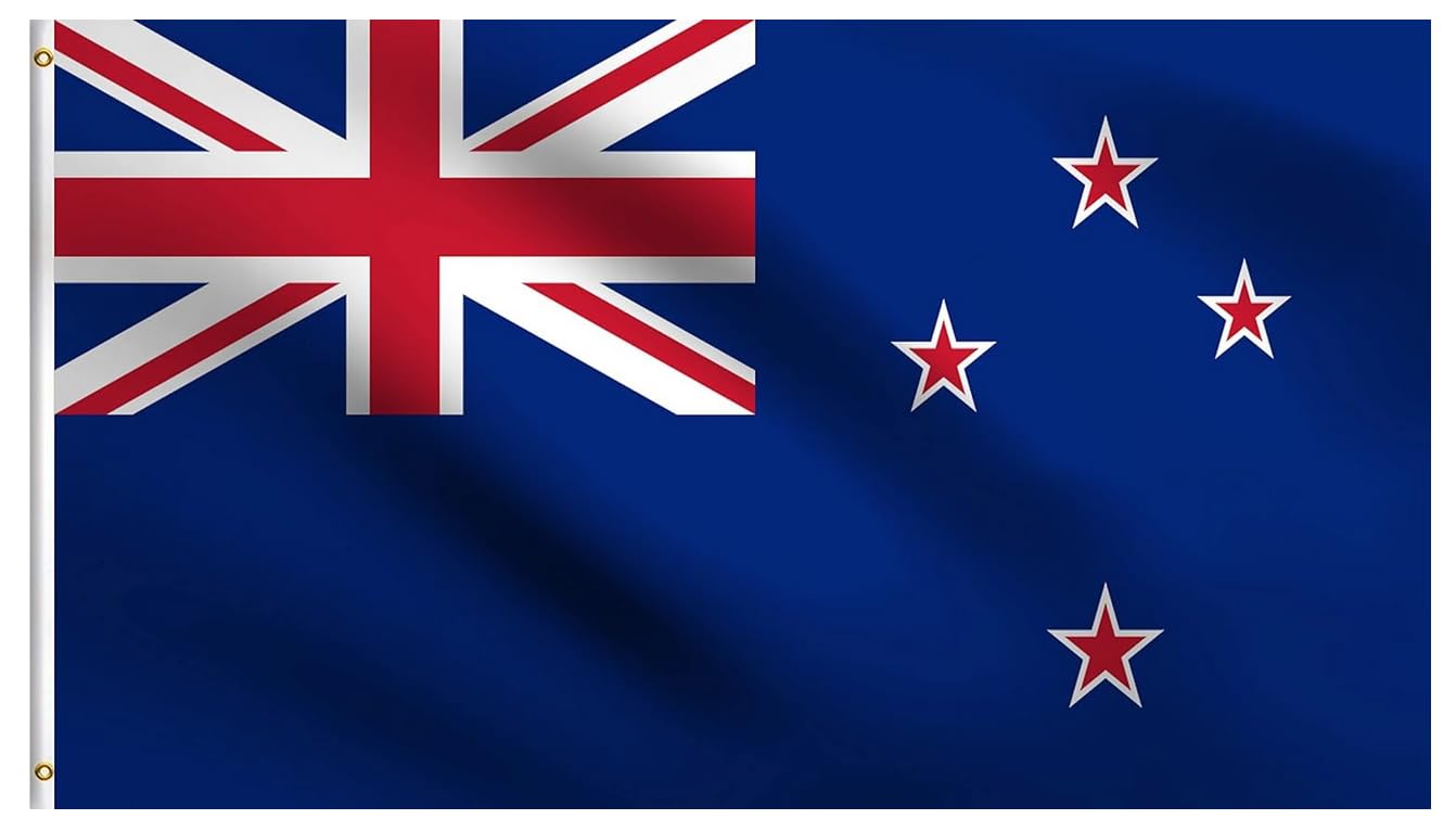 Arabelium Belarabia National Flag - Outdoor Or Indoor - Sport Event Supporter Fan Flag, Football, Rugby, Cricket, Tennis, Olympics, Pub (New Zealand, 150x90cm - 3x5ft)