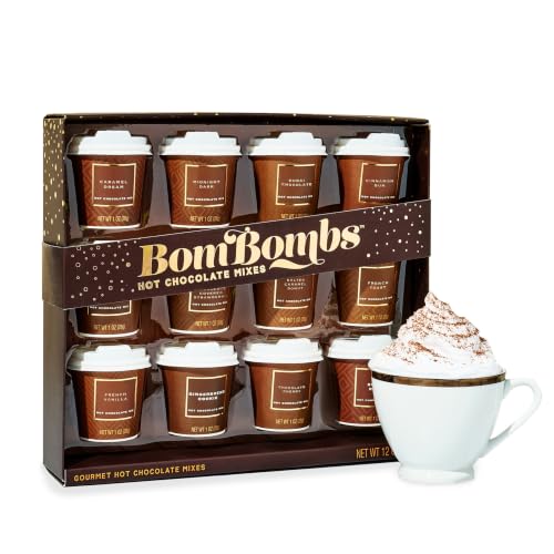 BomBombs Hot Chocolate Gift Set, Mini Cup Signature Gift Box, Set of 12