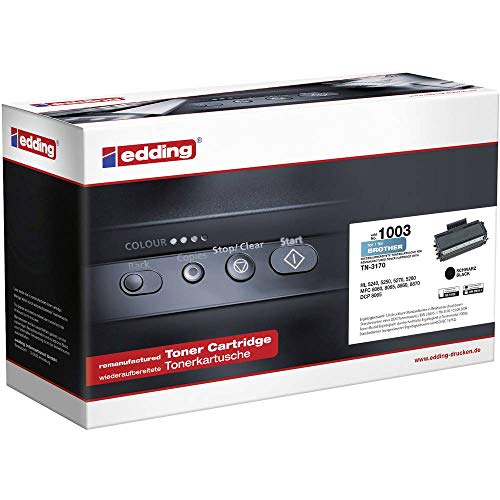 Toner Edding 1003 noir contre les impressions claires remplace Brother TN 3170