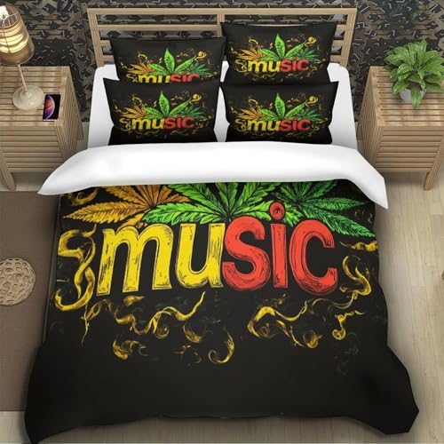 Parure de Lit Microfibre 220x240 Housse de Couette 3D Confortable et Résistante King
