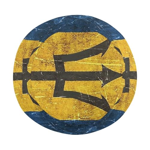 Vintage Aged Barbados FlagChildren's Bucket Hat for Boys and Girls, Breathable Summer Beach Hat52cm4