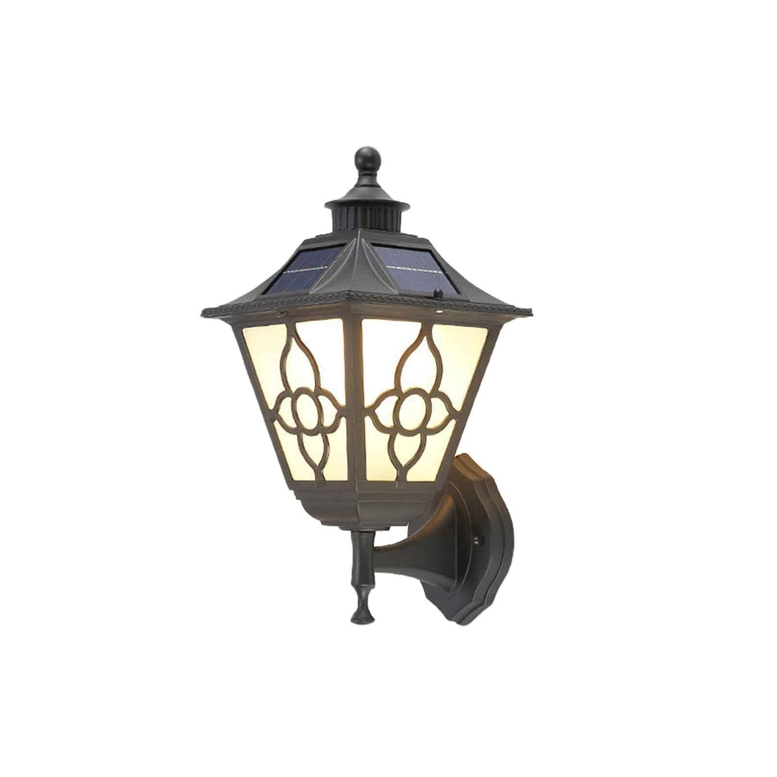 Applique murale solaire d'extérieur étanche avec éclairage 3 couleurs LED