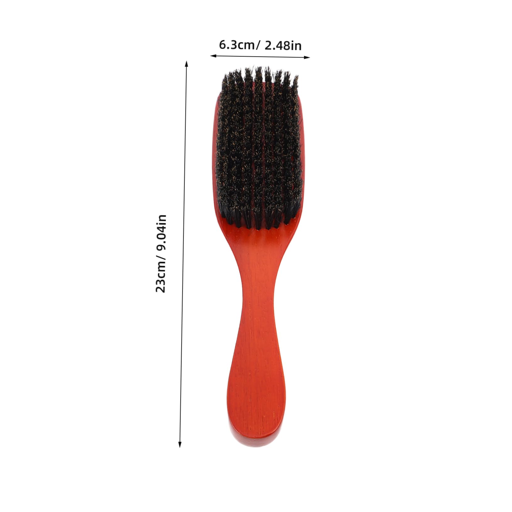 FOYTOKI Wood Handle Bristle Brush Boar Bristle Hair Brush for Men and Women Mini Beard Grooming Kit Detangler for Curly and Fine Hair