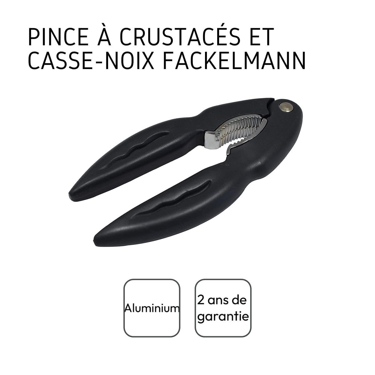 Fackelmann Pliers Shellfish, Metal, Multi-Colour, Grey, 13,5 x 5,5 cm - Image 4