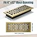 MorningRo 10 Pack 4x12 Inches Heavy Duty Walkable Floor Register, Adjustable Airflow, Tool-Free Installation, Decorative Floor Vent Covers for Home and Shopping Mall, Bronze