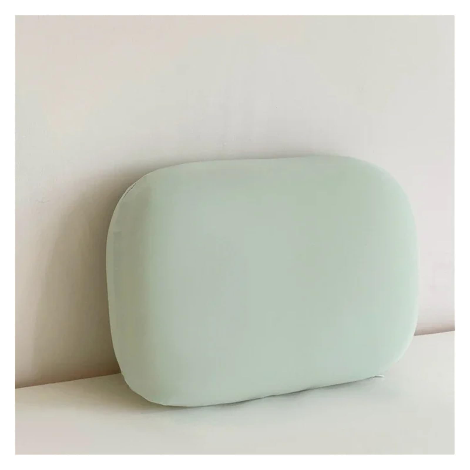 BNVEWR Pectin Pillow, Cool Silk Small Pillow Memory Foam Nap Office Cushion Core,Breathable(Light green)