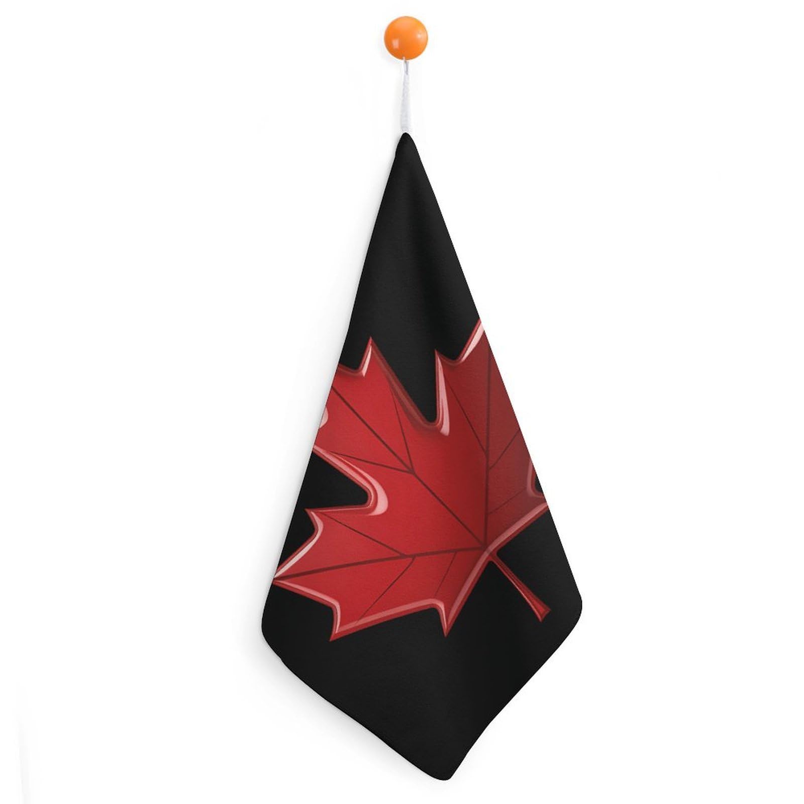 CGSBNGHA Canada Flag Maple Leaf Hand Towel Hanging Face Towels Cleaning Cloths Handkerchief for Bathroom Kitchen