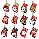 12 Stück Weihnachtsstrümpfe Socken Nikolausstiefel zum Befüllen und Aufhängen Weihnachten Bestecktasche Besteckhalter Weihnachtsdeko Weihnachtsbaumschmuck Christmasbaumschmuck