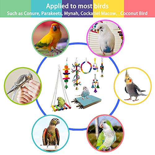 Vogelspeelgoed Opknoping Swing Shredding Kauwzitjes Papegaai Speelgoed voor Kooi Conures Parkieten Valkparkieten Ara’s… - Afbeelding 4