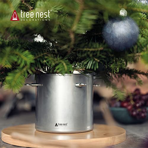 Tree Nest Christmas Tree Stand Base For 5Ft Tabletop Modern Christmas Small Tree Mini Christmas Tree Holder Xmas Tree Decoration (Moonlight,White) #TOP1