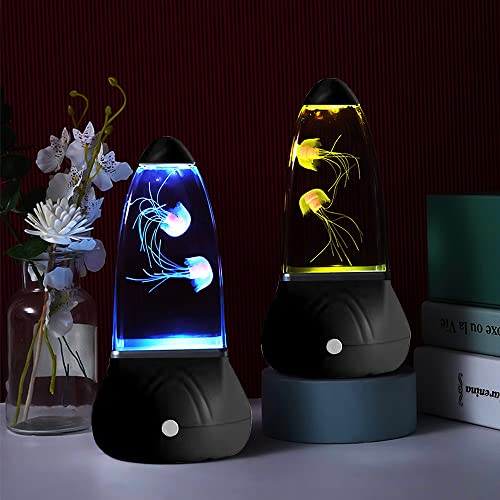 SKJJL Lampe a Lave Meduse, Lampe Meduse Aquarium, Lampe De Bureau Pour Décoration De Noël, Grande Lampe à Lave, Lumière dAmbiance Jellyfish Lampe dAmbiance Pour La Maison Bureau Décoration Cadeau