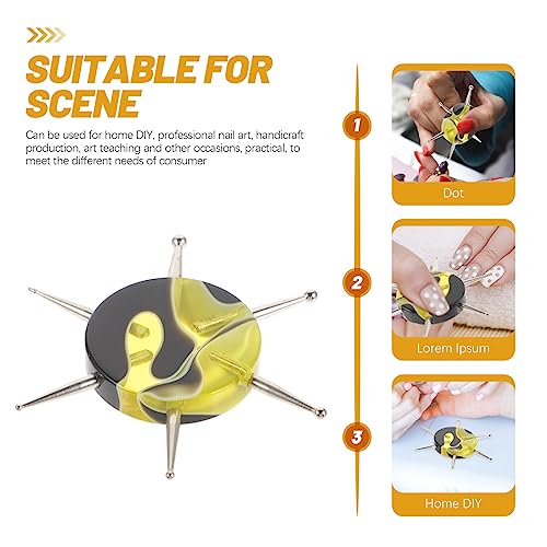 EXCEART Caneta pontilhada de 5 vias, kit de manicure com ponta de pontilhada, caneta para gravação e