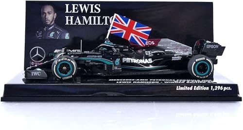 Miniatura 3 de Minichamps 410211144 1:43 Mercedes-AMG Petronas Formula One Team W12 E Performance-Hamilton-Winner British GP 2021 Coche miniatura coleccionable,