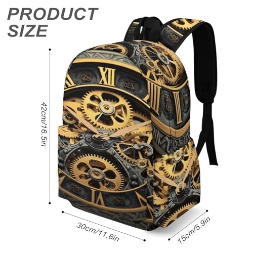 Clock Gear Leisure Backpack Water-Resistant Pack Stylish Bag Lightweight Travel Backpack Suitable for Commuting Travel Mountaineering Outdoor Sports Unisex3