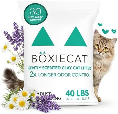 Boxie Premium Scented Clumping Cat Litter 30+ Day Odor Control 40...