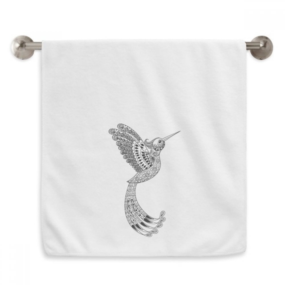 Serviette débarbouillette moelleuse et absorbante oiseau blanc