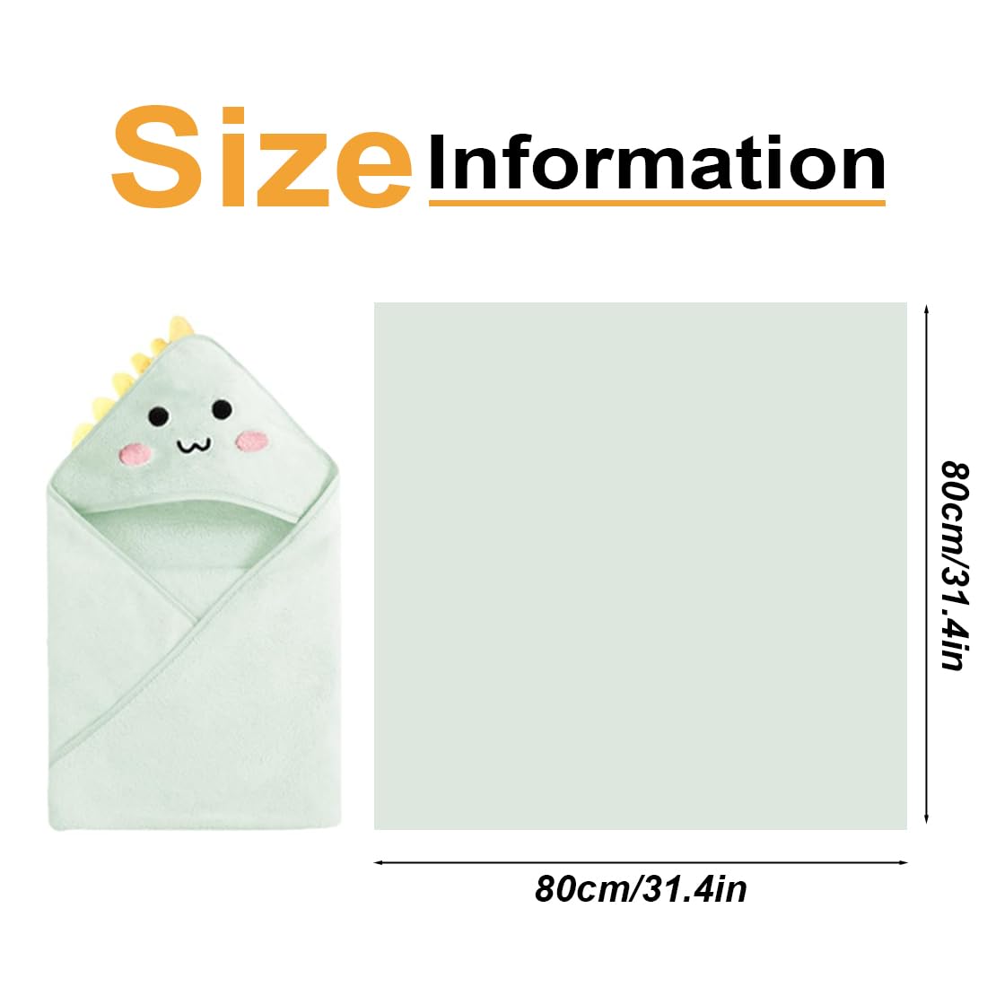 WeddHuis Serviette à Capuche Bébé, Peignoir De Bain En Tissu Éponge, Cape de Bain Bebe Garcon, Cadeau Naissance Garcon, Pour Garçon Et Fille