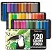 ⭐ 120 Colored Pencils Set, Numbered, with Metal Box - 120 Coloring Pencils for Adult Coloring Books - Colored Pencils for Adults and for Kids, Gift for Artists - Color Pencil Set, School Art Supplies