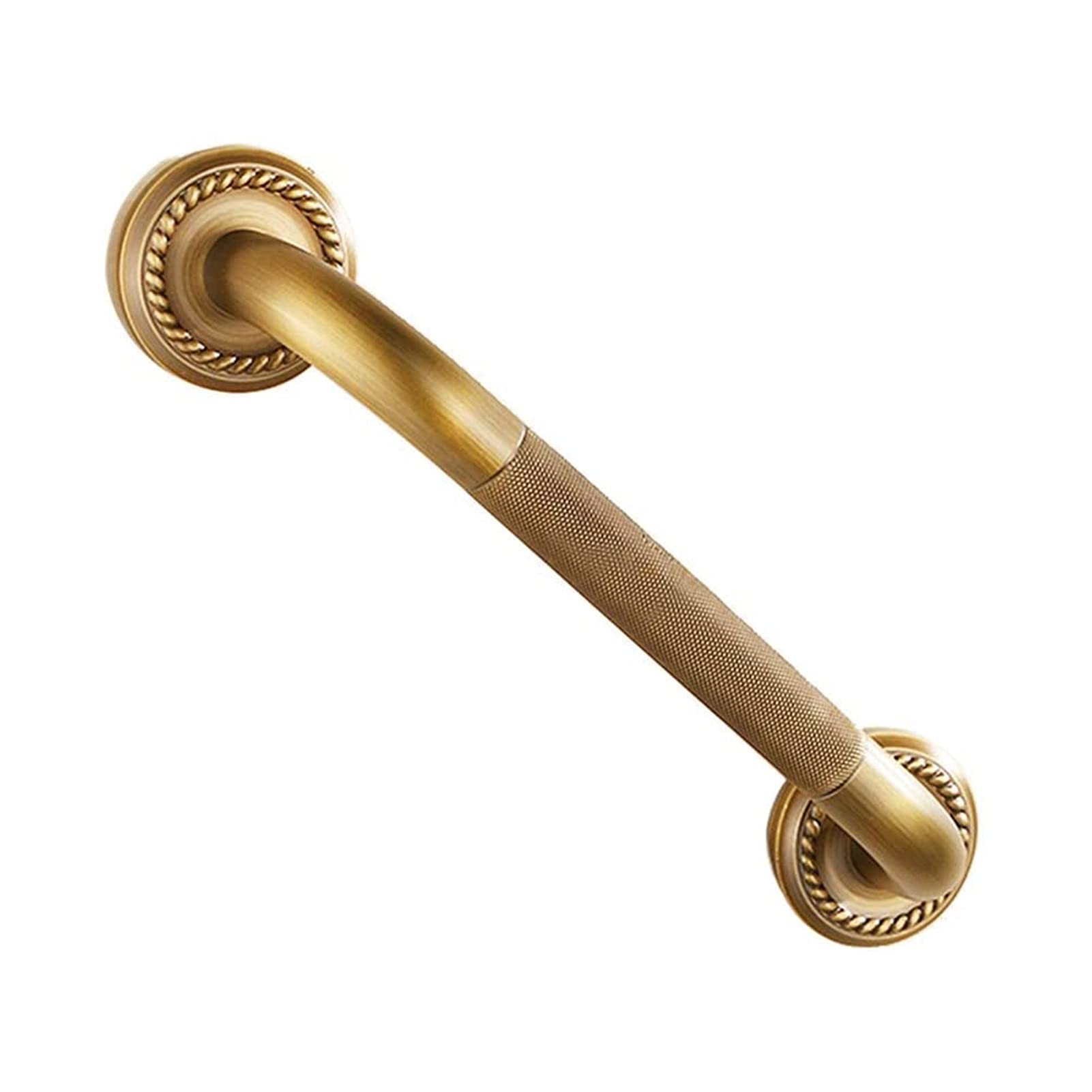 FKXSXAZ Bathroom Brass Handle, Heavy Grab Bar for Elderly Children Pregnant Women Bathtub Corridor Non-Slip Support Armrest Anti-slip Bar(A,49CM)
