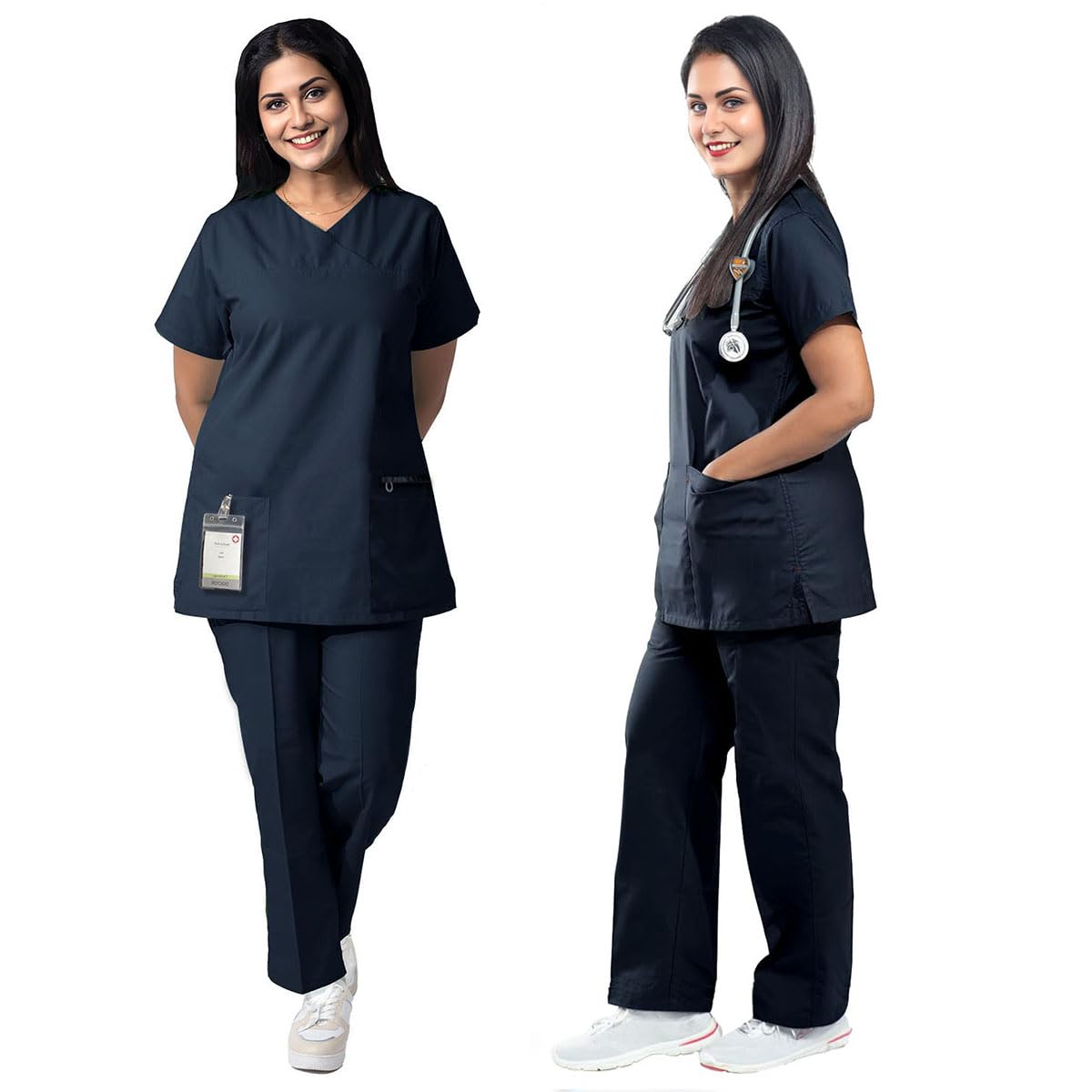 Trajectory Medical Scrub for Woman Doctors Nurses Dentists & All healthcare professionals | Dress & Uniform In Hospitals & Clinic | Complete Suit Set of Top & Bottom (B0CTQV2TNG) Amazon Price History, Amazon Price Tracker