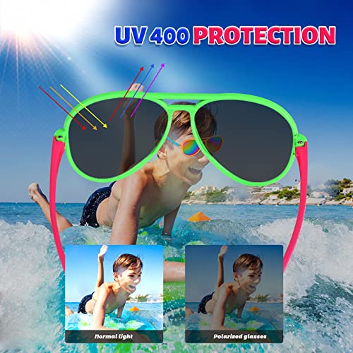 WELLVO Kids Sunglasses Party Favors, 25 Pack Neon Sunglasses for Boys