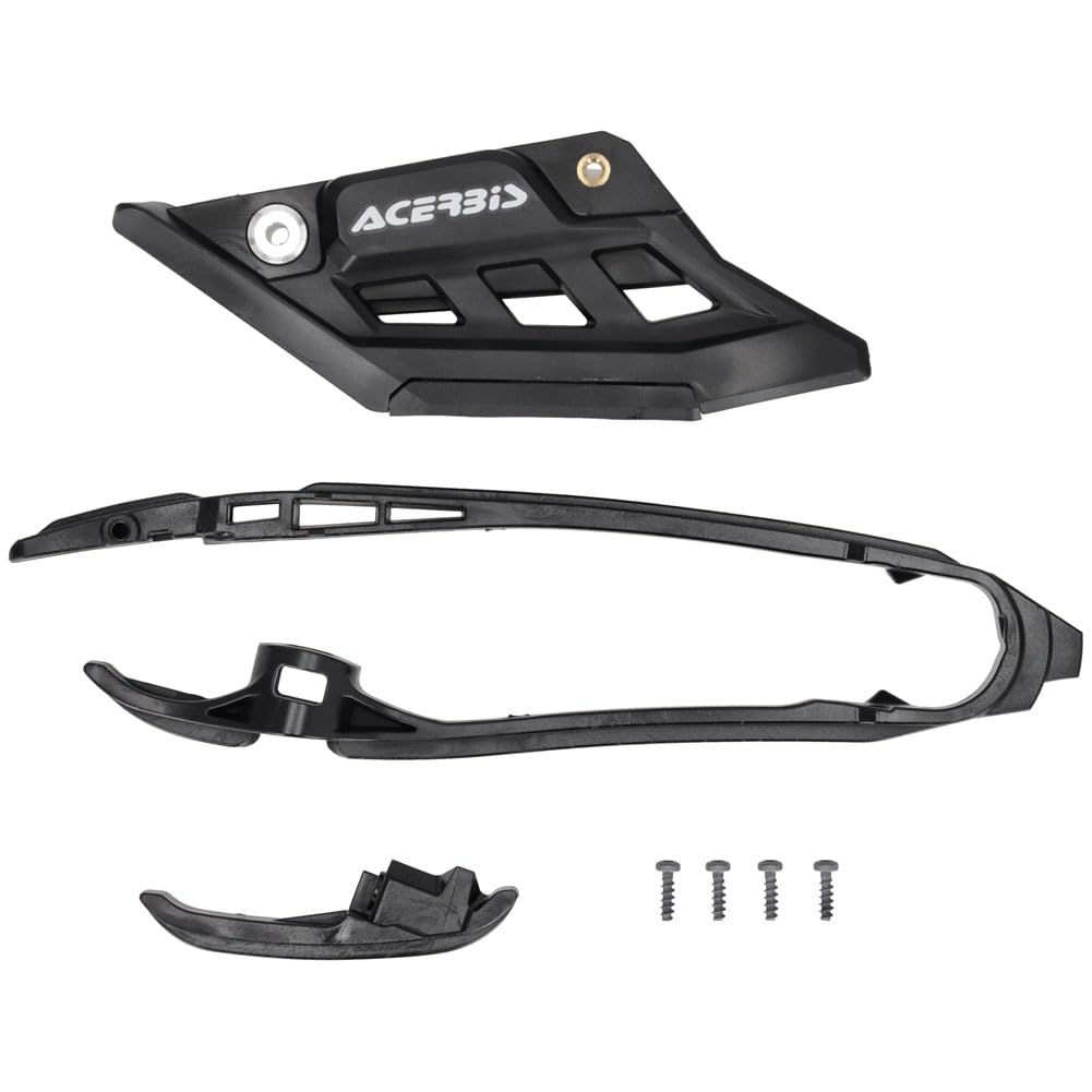 Acerbis Chain Guide and Slider Kit Black Compatible with KTM 125SX/150XC-W/250SX/250SX-F/250XC/250XC-F/250XC-W/300SX/300XC/300XC-W/350EXC-F/350SX-F/450SX-F/500EXC-F 2025-2026 - 2986720001