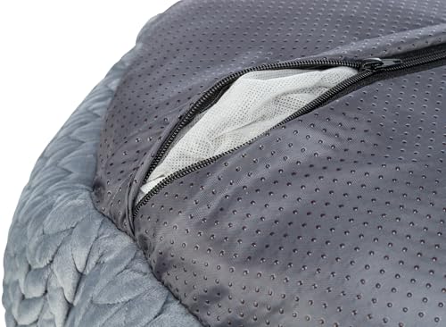 Panier rond pour chien en velours doux gris Trixie Livia ø 50 cm couchage élégant petits chiens - 6