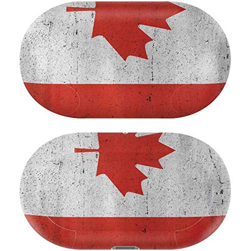 Skinit Decal Audio Skin Compatible with Galaxy Buds+ - Officially Licensed Skinit Originally Designed Canada Flag Distressed Design