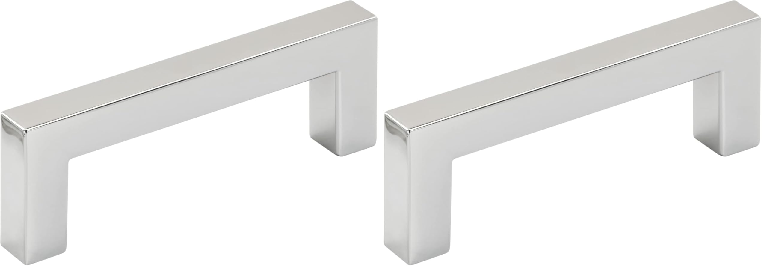 Amerock | Cabinet Pull | Polished Chrome | 3 inch (76 mm) Center to Center | Monument | 2 Pack | Drawer Pull | Drawer Handle | Cabinet Hardware