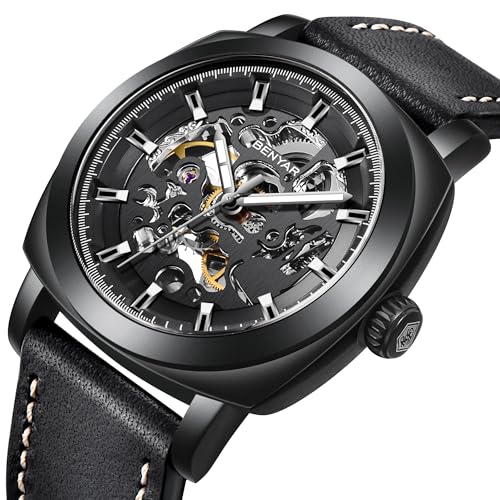 BENYAR Automatic Mechanical Watch for Men Black Black-Black - Image 3