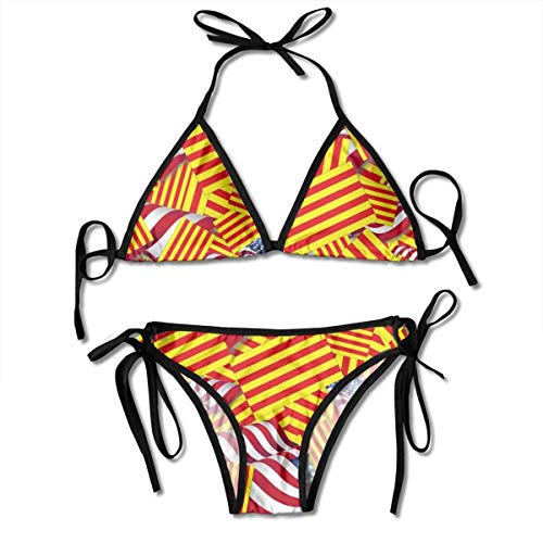 Conjunto de Bikini de Bandera de Cataluña con Conjunto de Bikini de...