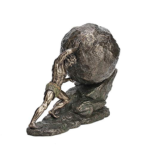 Veronese Design 8 1/8 Inch Sisyphus And The Eternal Boulder Cold Cast Resin Bronze Finish Statue Home Decor #TOP5