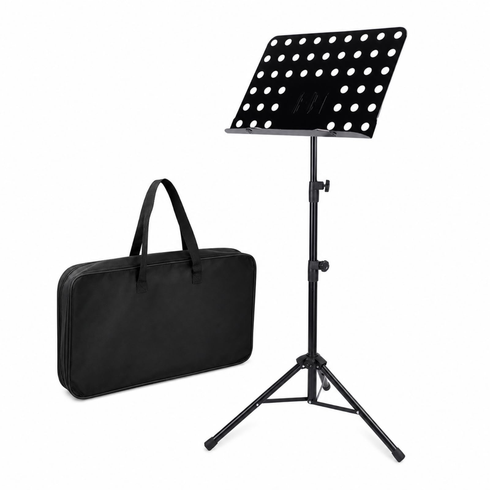 KESOTO Atril de Lectura Soporte Libro Partituras Estante Metálico Ajustable Trípode Grueso Plegable Estable Adecuado para Estudio Personal Trabajo Creativo Ocio, Negro, 80-150 Cm