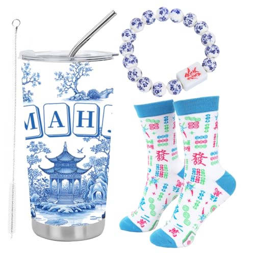 Set de Regalo Mahjong 4 Piezas con Vaso Acero Inox miniatura 1