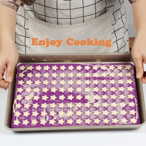 Silikon Hundekekse Backform, 112 Gitter Hundekuchen Backmatte mit Pentagramm-Formen für DIY Hundeleckerlies, Schokolade, Kekse, Süßigkeiten, BPA-Frei - Lila Pentagramm