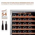 Ca'Lefort 24 Inch Wine Fridge, 54 Bottle Wine Cooler Refrigerator, 40-65°F Wine Refrigerator Glass Door, 3 LED Wine Fridge, Built-in or Freestanding Wine Fridge for Home/Bar/Kitchen (5.65 cu.ft) - Image 2