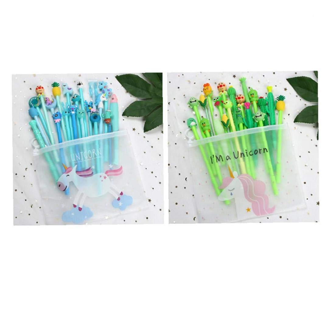 Lot De 20 Stylos Gel Rigolos 0,5 Mm - Motifs Kawaii Animaux, Cadeau Anniversaire Enfants, Papeterie Fun - 9