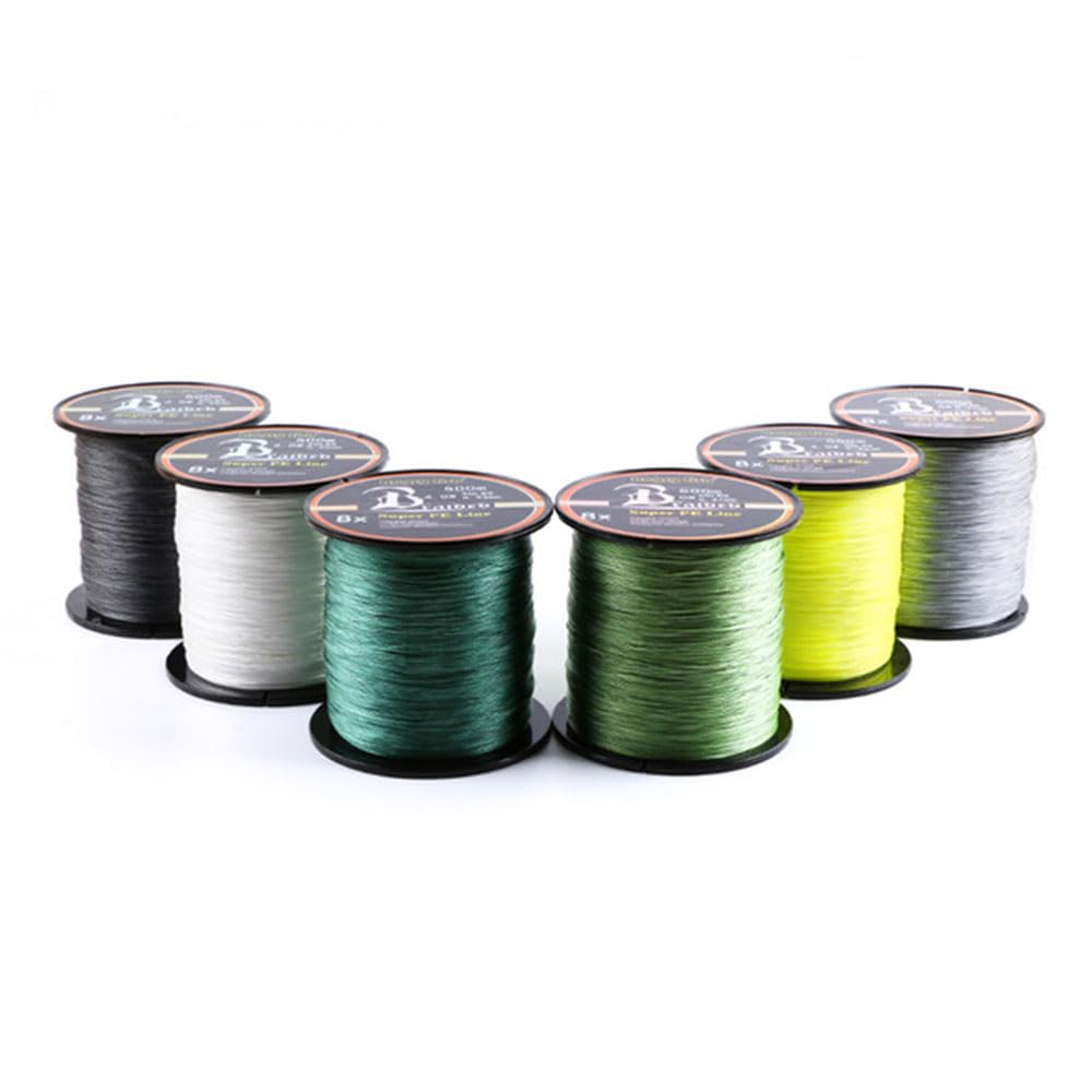 Lenza da pesca intrecciata in polietilene, 500 m, 8 fili, super resistente, resistente all'abrasione, per pesca in acqua salata e d'acqua dolce