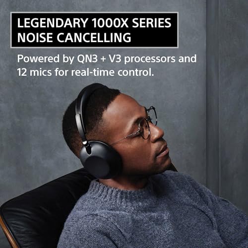 Image of Sony 1000X THE COLLEXION Wireless Noise Cancelling Headphones, Luxury Comfort with Curated Materials, HD NC Processor QN3, 12 Microphones, Spatial Audio, Mastered by Engineers, 24-Hour Battery, Black | Luxury Design with Premium Materials, Bespoke 30mm Driver Co-Tuned with Mastering Engineers, Spatial Audio with 360 Upmix