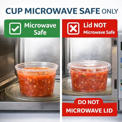 Image of 4U'LIFE 3.25oz Clear Plastic Souffle Cup /BPA Free Portion Cup With Lids-50 Sets