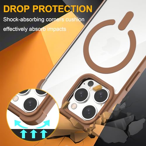 Coque iPhone 16 Pro Max transparente MagSafe avec cordon bandoulière réglable couleur café - 4