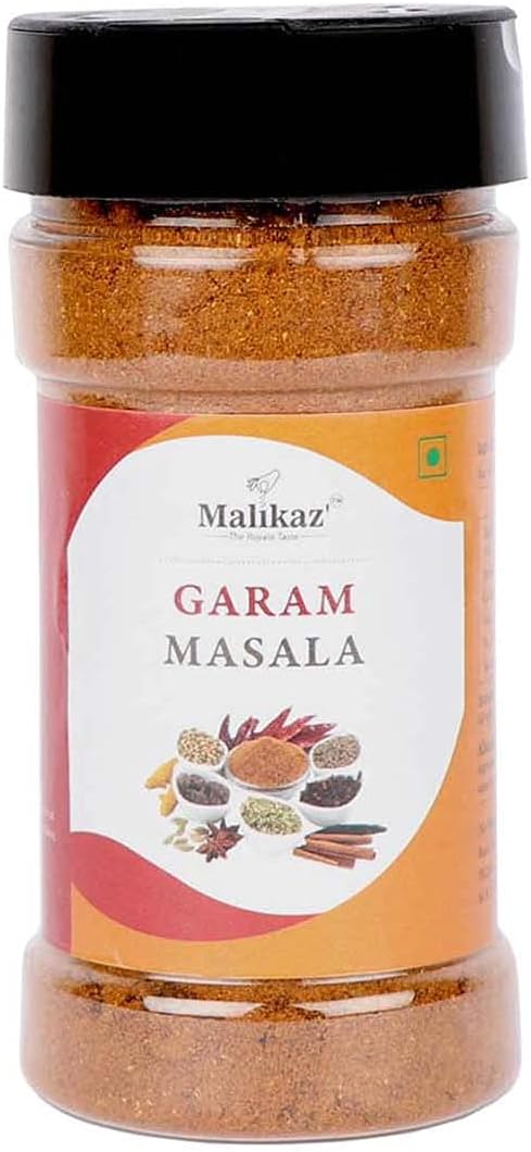 Malikaz' The Royale Taste Garam Masala Jar, 90 g | 100% Natural | A Unique Blend of Roasted Whole Spices | Easy to add a Special Warmth to Any Recipe |