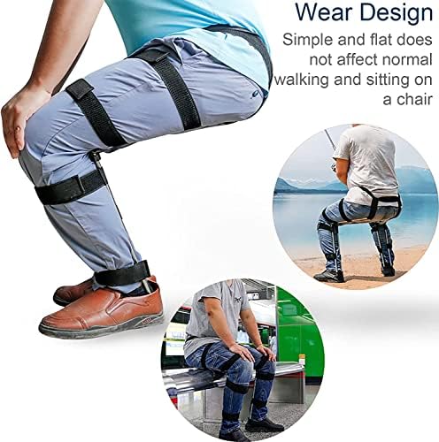 Invisible Wearable Chair - Portable Folding Seat for Fishing & Concerts, Lightweight Exoskeleton Design, Supports Up to 330lbs, Ideal for Subway Travel (Medium Size)