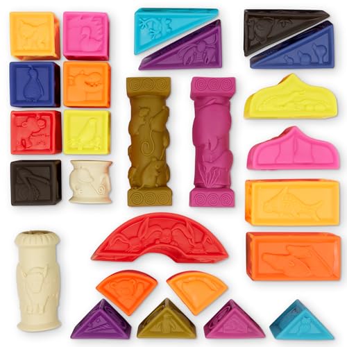 Elemenosqueeze - Blocchi per bambini - 26 blocchi di unità morbide con alfabeto - Forme, lettere e animali - 6 mesi + - Lego - Immagine 2