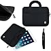 10.1 Inch Tablet Sleeve, KOZMICC Tablet Case Cover (Black) w/ Handle, Premium Neoprene, Front Pocket for Apple iPad (All), nabi 2, Samsung Galaxy Tab 4 / S / A / Note / Pro 9.7 10.1 10.5, Dell Venue Pro 10 7000 5000, ASUS Transformer Pad / Book T100 Chi TF300T TF103C, Lenovo Yoga Tablet / Miix / A / TAB 2 10, HP 10 / 10 Plus / Pavilion x2, Acer Iconia Tab 10, Toshiba Encore, TRIO STEALTH G2, Dragon Touch E97, RCA 10 Inch, IRULU, Ematic, Android, Windows 10 / 8 [Fits Up to 10.4 x 8 Inch Tablets]