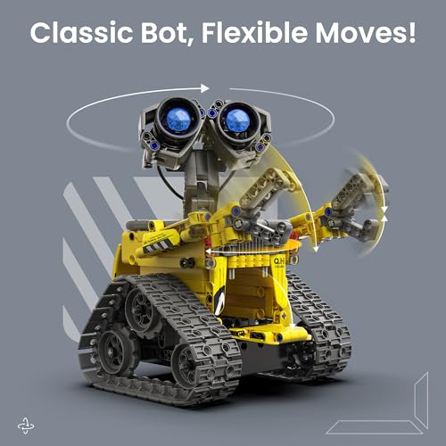 Image of Mibido STEM Robot Building Kit Gift for Boys Ages 8-12 with Remote Control | Coding Robotic Toys, Birthday Presents for Kids, App-Controlled, Buildable 5-in-1 Models, Rechargeable Playset, 488 Pieces